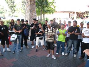 the team out for a fun