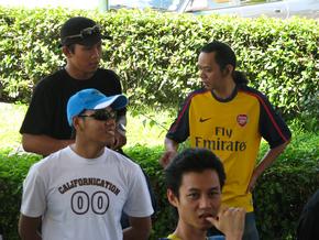 the team out for a fun