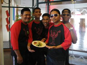 the team out for a fun