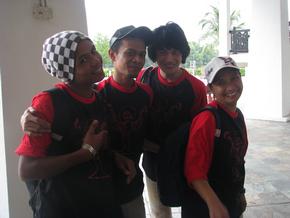 the team out for a fun