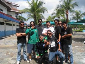 the team out for a fun