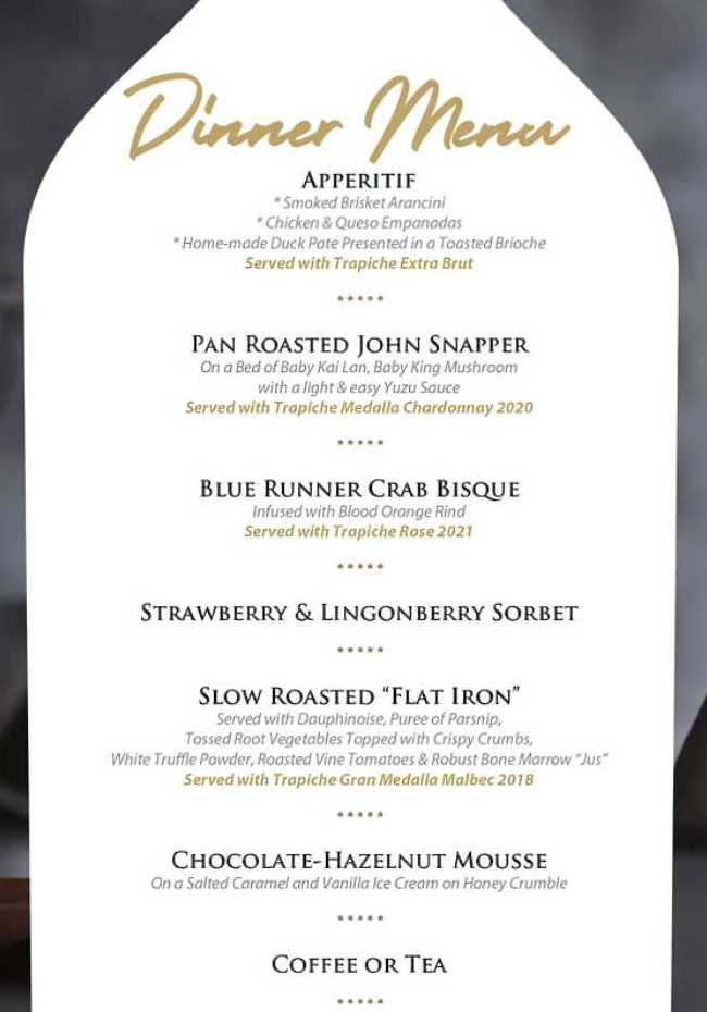 Trapiche Wines Pairing Dinner - September 2022 - Las Carretas Subang